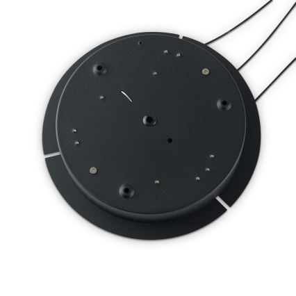 Ideal Lux - Lampadario LED a sospensione con filo OZ LED/52W/230V diametro 80 cm CRI 90 nero