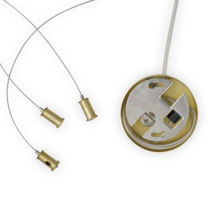 Ideal Lux - Lampadario LED a sospensione con filo PERLAGE 11xG9/3W/230V diametro 73 cm oro/bianco