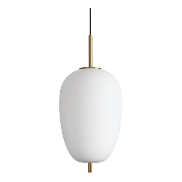 Ideal Lux - Lampadario LED a sospensione con filo UMILE LED/20W/230V diametro 27 cm CRI 90 ottone/bianco
