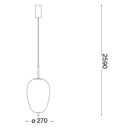 Ideal Lux - Lampadario LED a sospensione con filo UMILE LED/20W/230V diametro 27 cm CRI 90 ottone/bianco