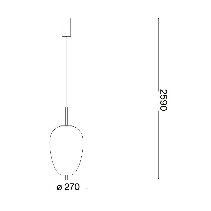 Ideal Lux - Lampadario LED a sospensione con filo UMILE LED/20W/230V diametro 27 cm CRI 90 ottone/bianco