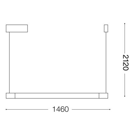 Ideal Lux - Lampadario LED a sospensione con filo YOKO LED/17W/230V CRI 90 nero