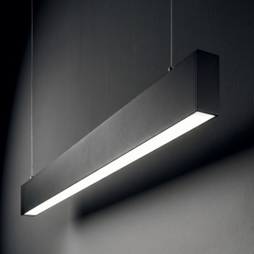 Ideal Lux - Lampadario LED a sospensione su cavo STEEL LED/29W/230V 4000K CRI 90 120 cm nero