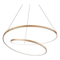 Ideal Lux - Lampadario LED dimmerabile a sospensione con cavo OZ LED/48W/230V Ø 60 cm CRI 90, dorato