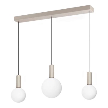 Ideal Lux - Lampadario LED sospeso con cavo ODEON LED/20W/230V CRI 90 beige/bianco