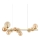 Ideal Lux - Lampadario LED sospeso su cavo PERLAGE 10xG9/3W/230V 81 cm dorato/beige fumé