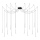 Ideal Lux - Lampadario LED su cavo LUCCIOLA 16xLED/16W/230V CRI 90 a ragno nero