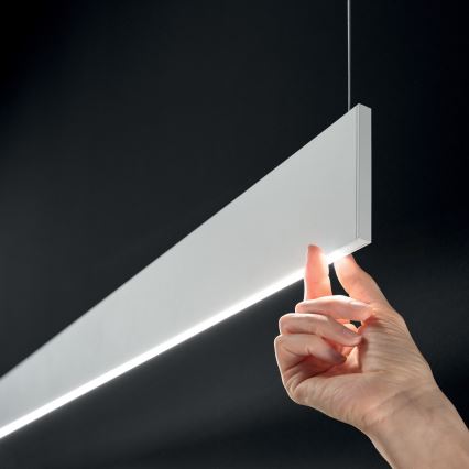 Ideal Lux - Lampadario LED su cavo STEEL LED/24W/230V 3000K CRI 90 120 cm bianco