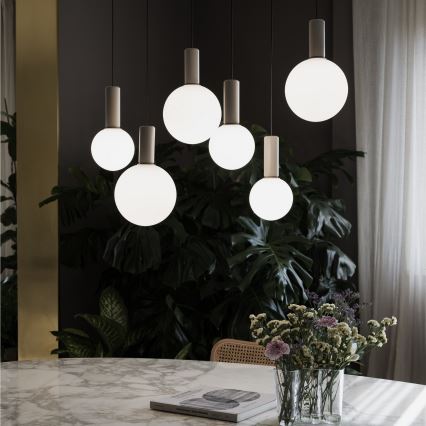Ideal Lux - Lampadario sospeso a cavo LED ODEON LED/39W/230V CRI 90 Ø 57 cm beige/bianco