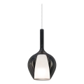 Ideal Lux - Lampadario su cavo KALIQUE 1xE27/42W/230V Ø 18 cm nero fumé