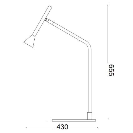 Ideal Lux - Lampe de table tactile à intensité variable DIESIS LED/6,5W/230V CRI 90 noir