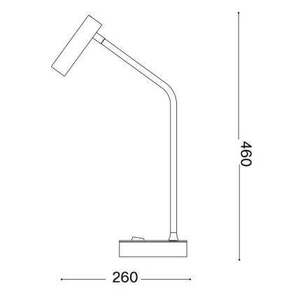 Ideal Lux - Lampe de table EASY LED/3,5W/230V CRI 90 noir