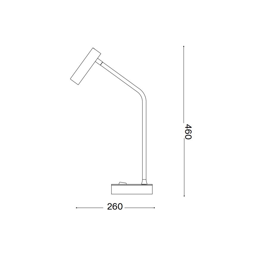 Ideal Lux - Lampe de table EASY LED/3,5W/230V CRI 90 noir