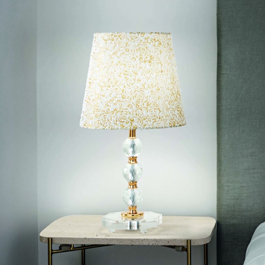 Ideal Lux - Lampe de table en cristal QUEEN 1xE27/60W/230V doré