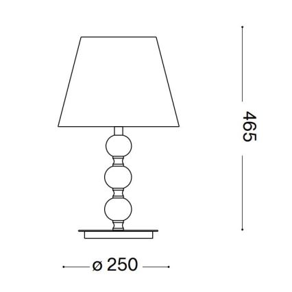 Ideal Lux - Lampe de table en cristal QUEEN 1xE27/60W/230V doré