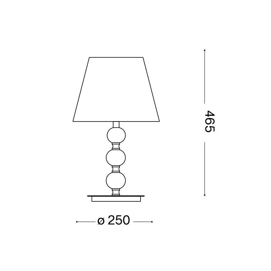 Ideal Lux - Lampe de table en cristal QUEEN 1xE27/60W/230V doré