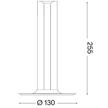 Ideal Lux - Lampe de table LED dimmable DORICA LED/8W/230V IRC 90 gris