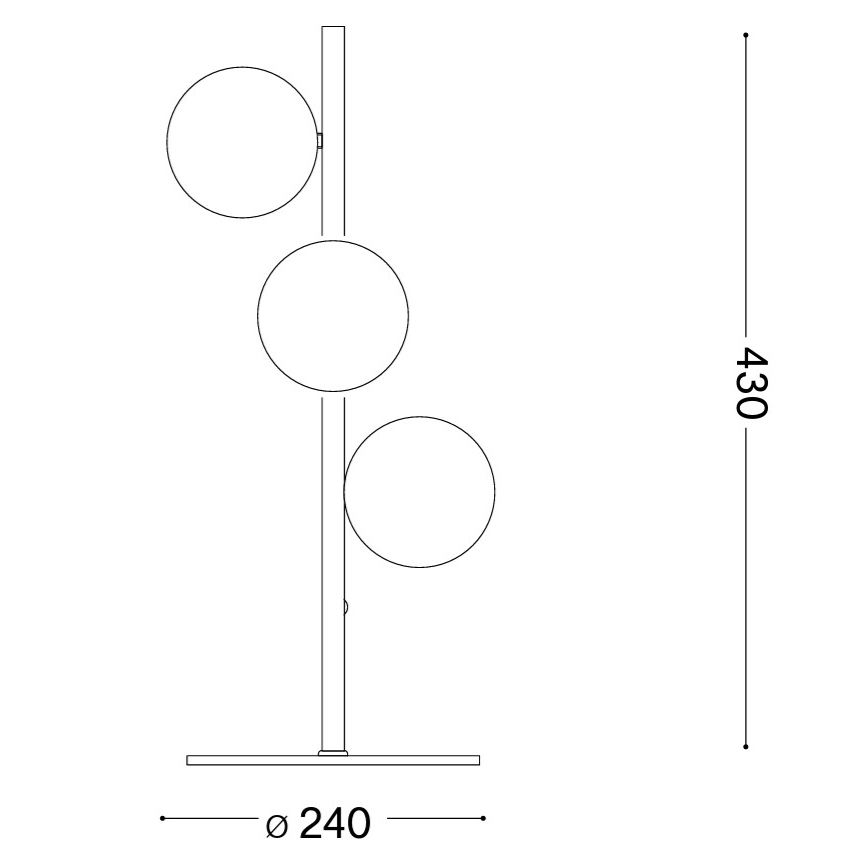 Ideal Lux - Lampe de table LED PERLAGE 3xG9/3W/230V noir/noir fumé