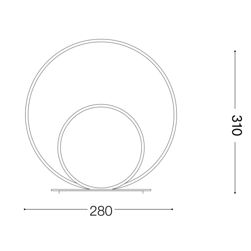 Ideal Lux - Lampe de table OZ LED/22W/230V CRI 90 noir