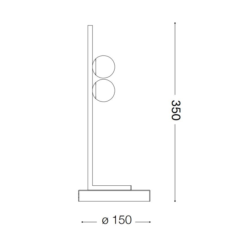 Ideal Lux - Lampe de table PING PONG 2xLED/3W/230V CRI 90 laiton