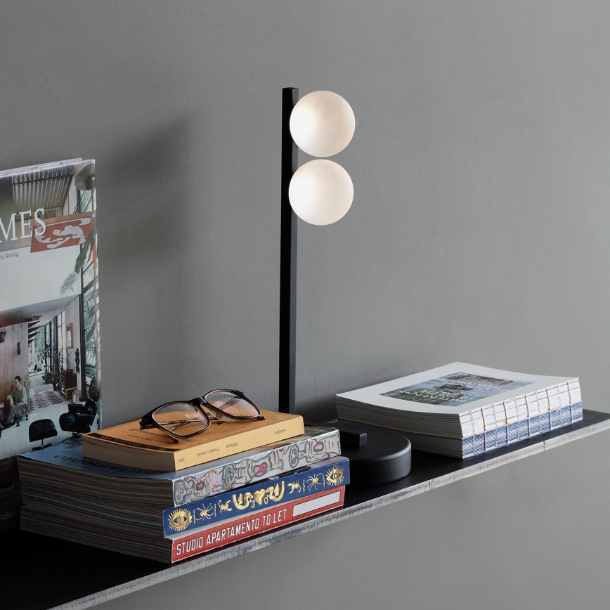 Ideal Lux - Lampe de table PING PONG 2xLED/3W/230V CRI 90 noir