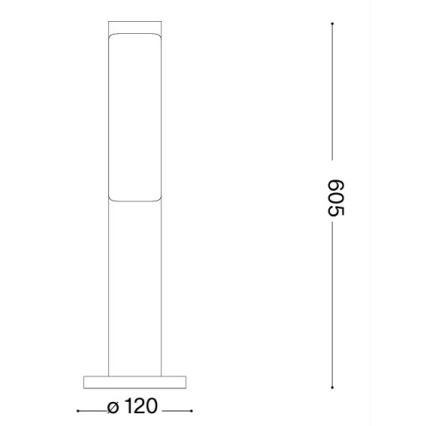 Ideal Lux - Lampe d'extérieur LED ETERE LED/9,5W/230V 4000K 60 cm CRI 90 IP44 marron