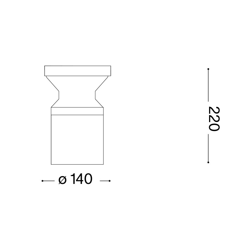 Ideal Lux - Lampe d'extérieur TORRE 1xE27/15W/230V 22 cm IP65 marron