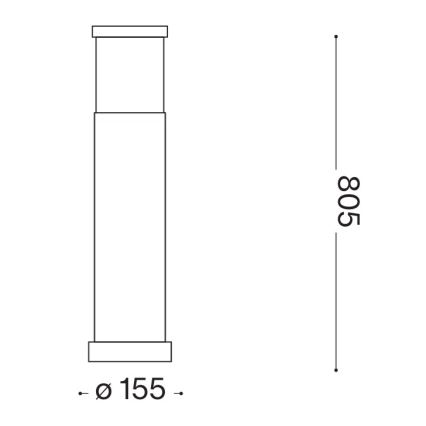Ideal Lux - Lampe d'extérieur TRONCO 1xE27/42W/230V 80 cm IP65 marron