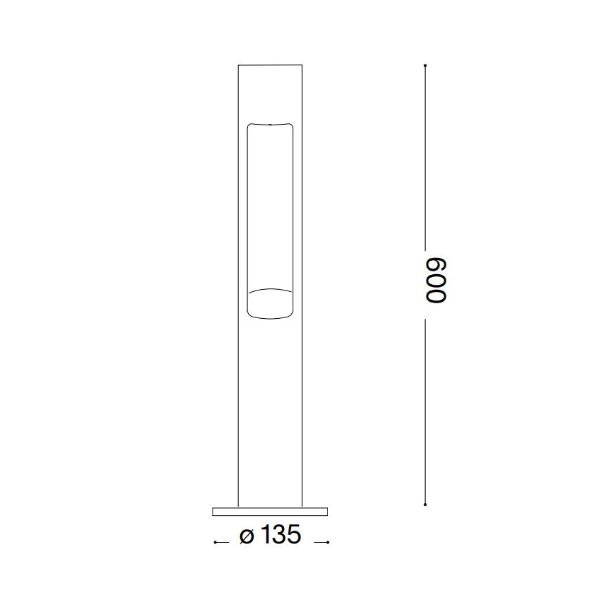 Ideal Lux - Lampe extérieure ACQUA 1xG9/15W/230V 60 cm IP44 anthracite