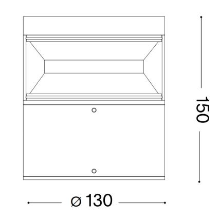 Ideal Lux - Lampe extérieure BOEING LED/14W/230V 15 cm CRI 90 IP65 anthracite