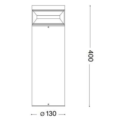 Ideal Lux - Lampe extérieure BOEING LED/14W/230V 40 cm CRI 90 IP65 noir