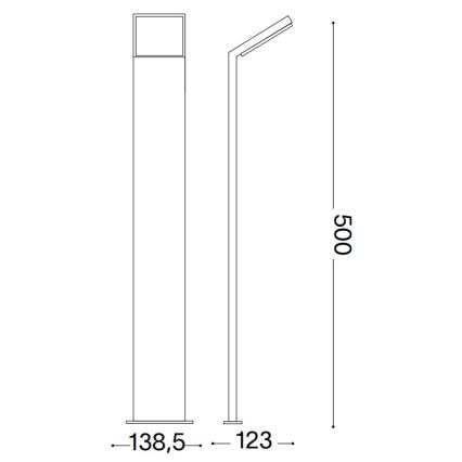 Ideal Lux - Lampe extérieure STYLE LED/8,5W/230V 4000K 50 cm CRI 90 IP54 marron