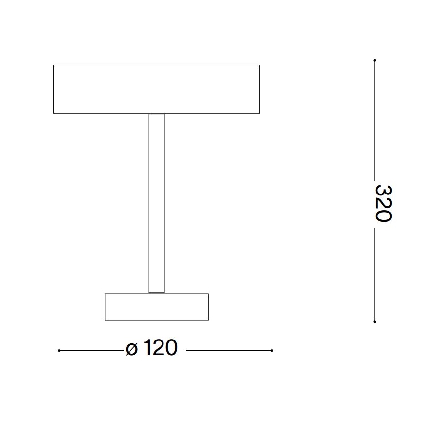 Ideal Lux - Lampe extérieure tactile LED TOFFEE LED/2W/230V 2200 mAh IRC 90 IP54 noire