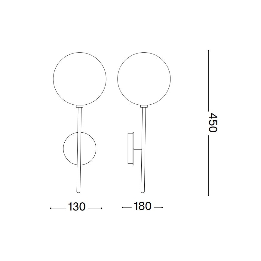 Ideal Lux - Lampe murale LED EQUINOXE 1xG4/2W/230V chrome brillant/fumé
