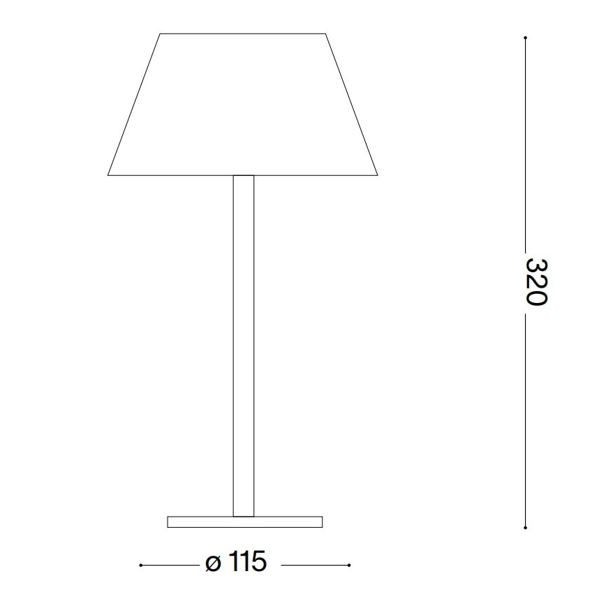 Ideal Lux - Lampe extérieure tactile dimmable PURE LED/1,5W/3,7V 2200 mAh IRC 90 IP54 marron
