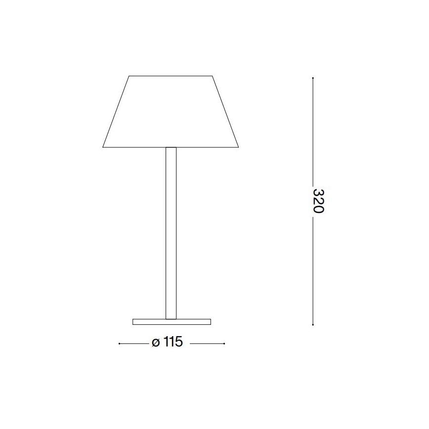 Ideal Lux - Lampe extérieure tactile dimmable PURE LED/1,5W/3,7V 2200 mAh IRC 90 IP54 noire
