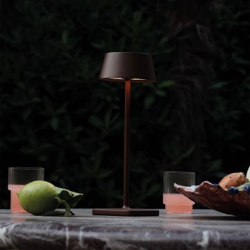 Ideal Lux - Lampe tactile extérieure à intensité variable LED PURE/1,5W/3,7V CRI 90 IP54 marron