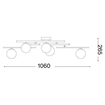 Ideal Lux - LED-Anbauleuchte ATLAS 5xG9/3W/230V golden