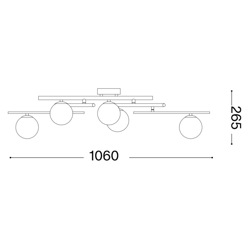 Ideal Lux - LED-Anbauleuchte ATLAS 5xG9/3W/230V golden