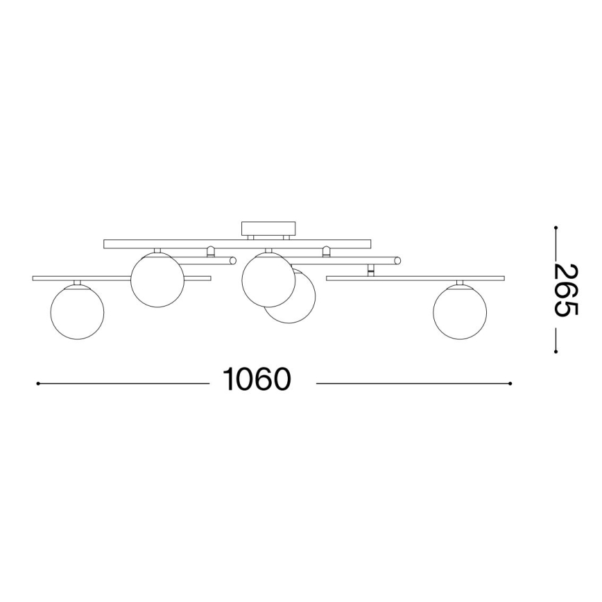 Ideal Lux - LED-Anbauleuchte ATLAS 5xG9/3W/230V weiß