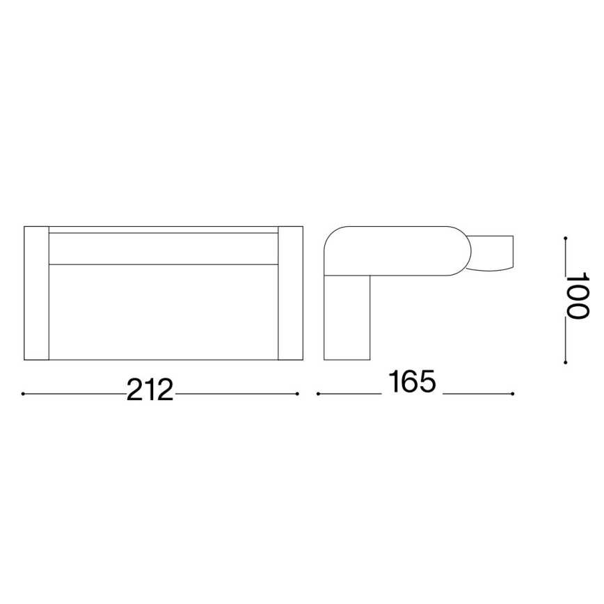 Ideal Lux - LED Applique da esterno con sensore SWIPE LED/21W/230V CRI 90 IP54 antracite