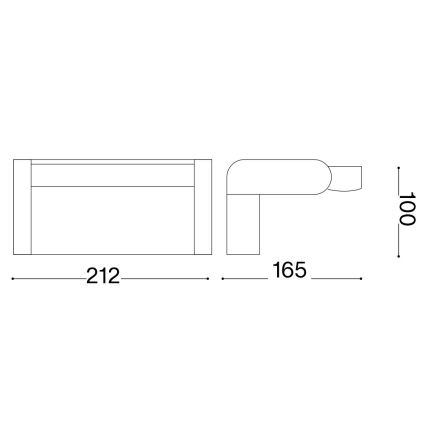 Ideal Lux - LED Applique da esterno con sensore SWIPE LED/21W/230V CRI 90 IP54 nero