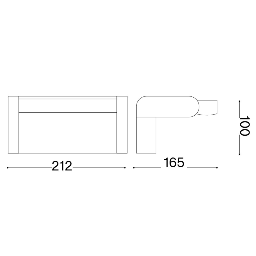 Ideal Lux - LED Applique da esterno con sensore SWIPE LED/21W/230V CRI 90 IP54 nero