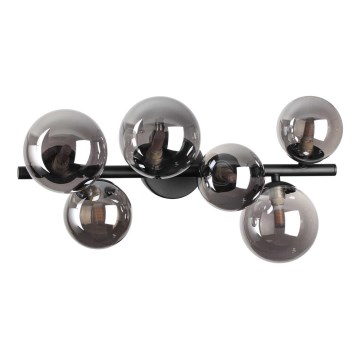Ideal Lux - LED-Aufbau-Deckenleuchte PERLAGE 6xG9/3W/230V 49 cm schwarz/rauchschwarz