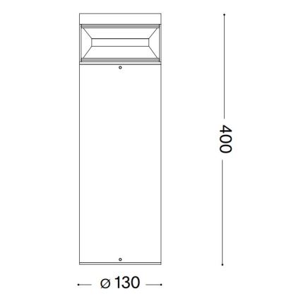 Ideal Lux - LED-Außenleuchte BOEING LED/14W/230V 40 cm CRI 90 IP65 braun