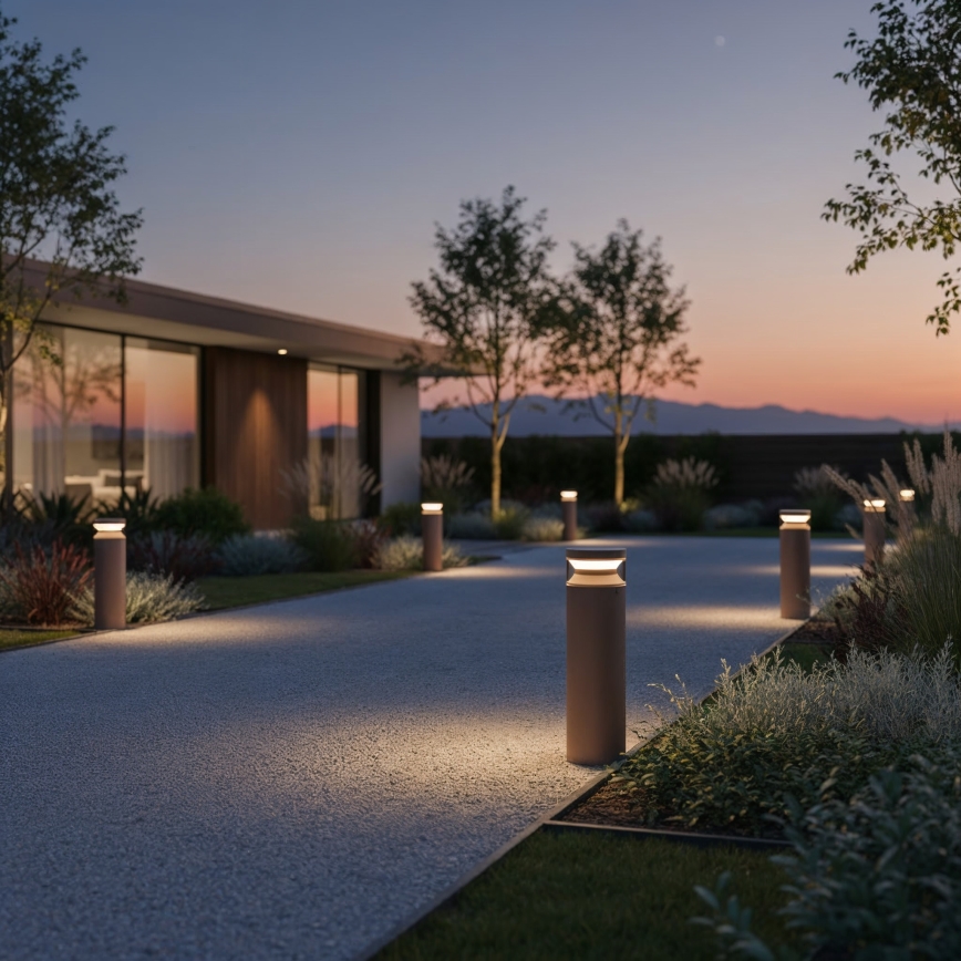 Ideal Lux - LED-Außenleuchte BOEING LED/14W/230V 40 cm CRI 90 IP65 braun