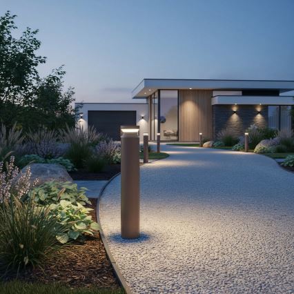 Ideal Lux - LED-Außenleuchte BOEING LED/14W/230V d 70 cm CRI 90 IP65 braun