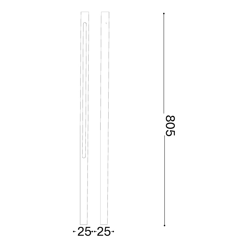 Ideal Lux - LED-Außenleuchte JEDI LED/12W/230V 80 cm CRI 90 IP65 braun