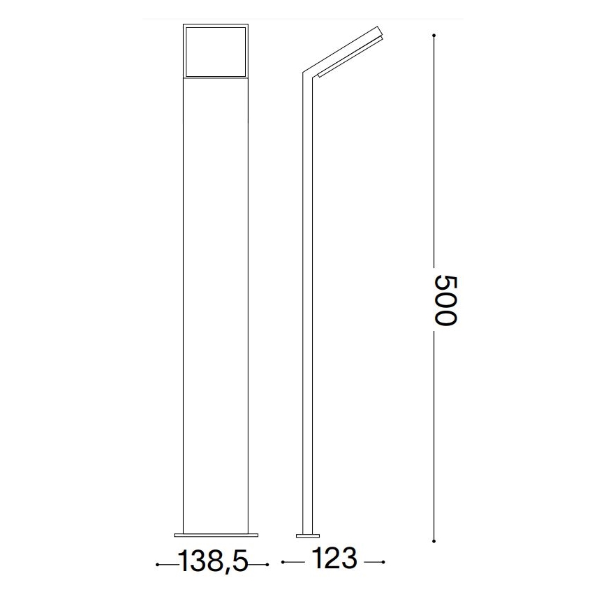 Ideal Lux - LED-Außenleuchte STYLE LED/8,5W/230V 3000K 50 cm CRI 90 IP54 anthrazit