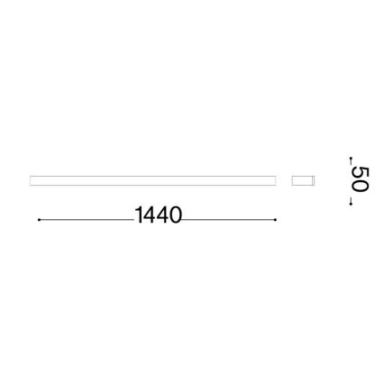 Ideal Lux - LED-Außenwandleuchte LINEA LED/23W/230V CRI 90 144 cm IP54 weiß